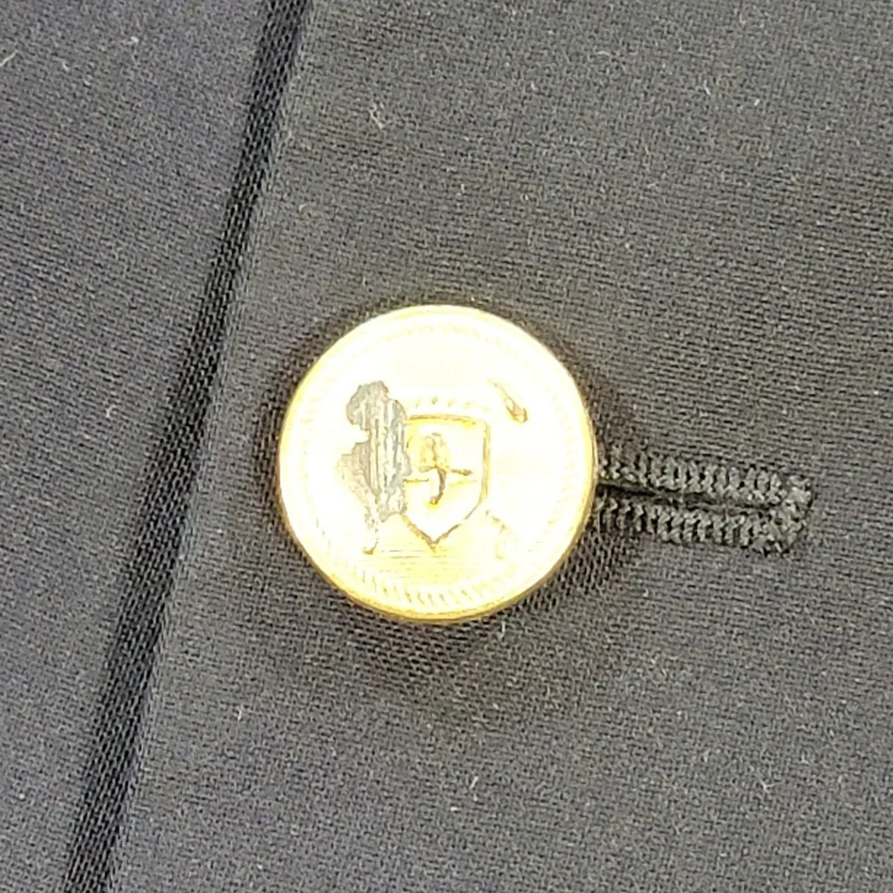 Vintage 90s Polo University Ralph Lauren Blazer Wool Navy Gold Button Men's 44L